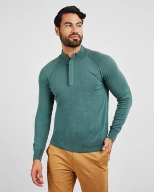 Marvin Men's Sweater | Dark Greeb