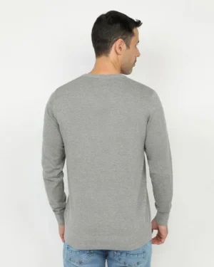 Golden Extiles | Sam V Neck Sweater | Grey